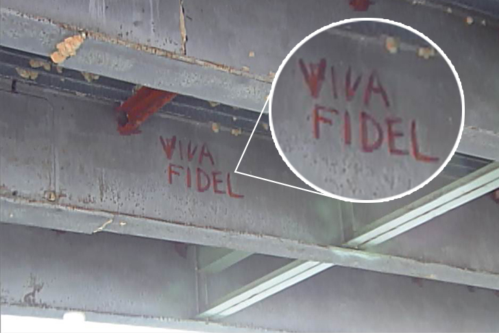 A más de 5 metros sobre el nivel del undoso: ¡Viva Fidel!
