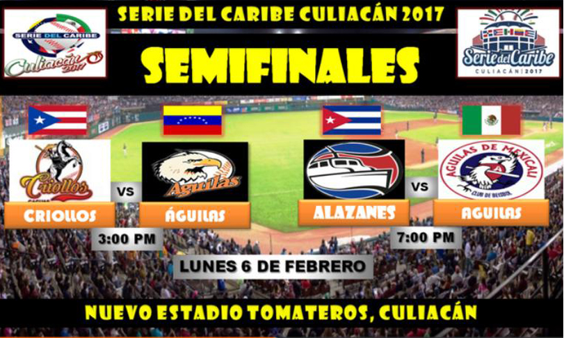 Juegos semifinales en la Serie del Caribe, Culiacán 2017.