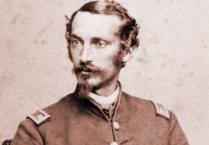 Retrato de Federico Fernández-Cavada Howard con uniforme militar y grados de Teniente Coronel del Ejército de la Unión, Estados Unidos.