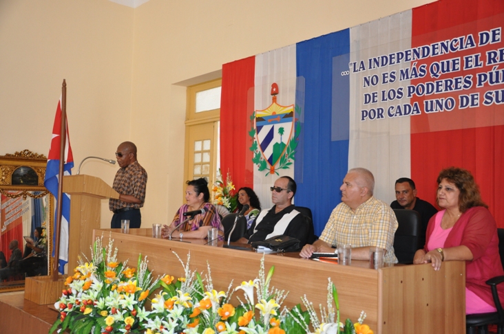 El Dr. José Blanch Ferrer, presidente nacional de la Anci, destacó que gracias a la Revolución, la organización cambió la imagen del ciego en Cuba. Fotos: Efraín Cedeño