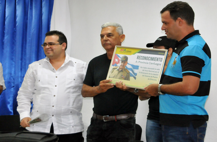 La provincia de Cienfuegos fue reconocida por los resultados integrales de su Puesto de Dirección. /Foto Juan Carlos Dorado