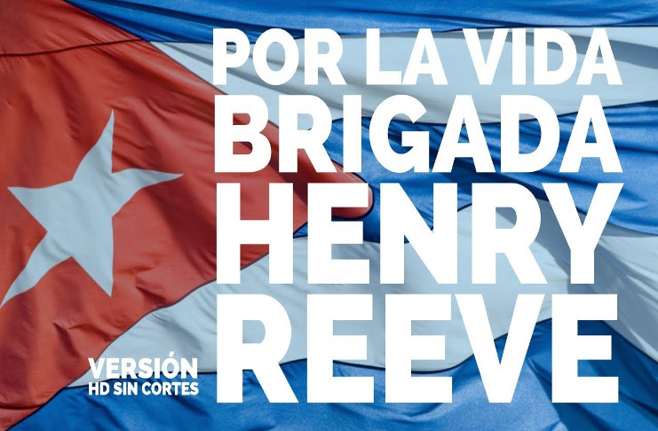 Poster del documental cubano Por la vida, sobre la Brigada Henry Reeve. /Foto: Archivo