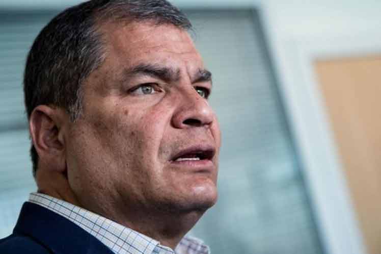 La orden de prisión preventiva dictada ayer no es la farsa, sino el caso en su conjunto, afirmó Correa en entrevista a Russia Today. /Foto: Prensa Latina