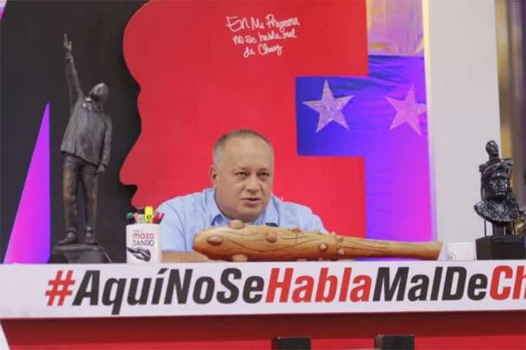 Cabello señaló que próximamente se conocerá de todas las actividades de Guaidó en los días cercanos a la maniobra mediática del concierto en Cúcuta y su relación con mercenarios venezolanos y paramilitares colombianos. /Foto: Prensa Latina
