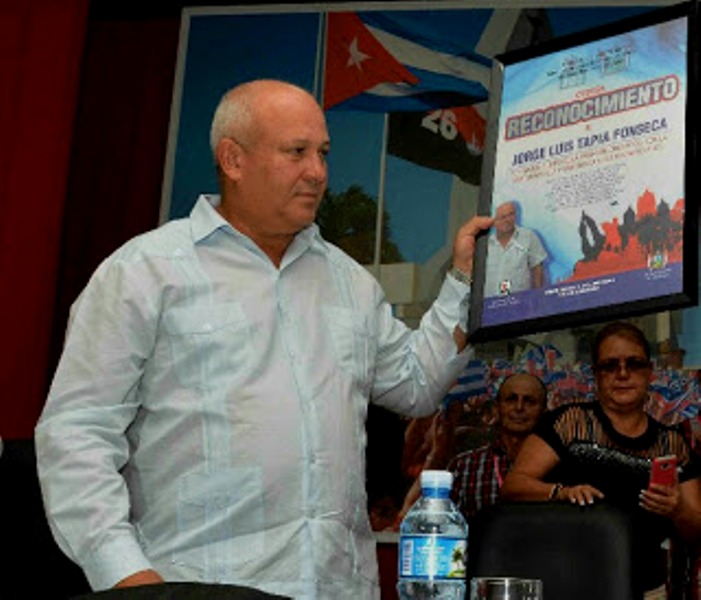 Recientemente fue reconocida la labor de Jorge Luis Tapia como Primier Secretario del PCC en Camagüey./Foto: ACN