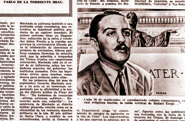 Recorte del reportaje Un batir de alas, publicado por la revista Bohemia, Año 46, Nº 40, La Habana, 3 de octubre de 1954./Foto: Centro de Documentación