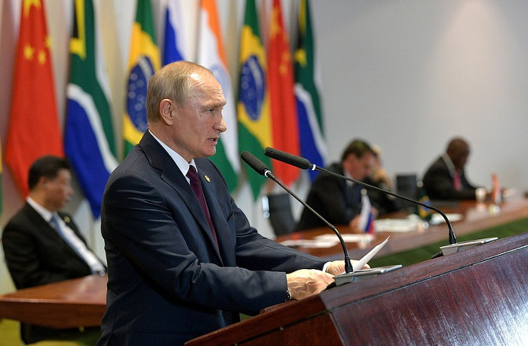 Putin en una conferencia de prensa al término de la cumbre del grupo Brics. /Foto: Tomada de Internet