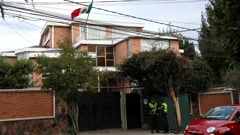 Sede de la Embajada de México en La Paz (Bolivia), el 23 de diciembre de 2019./Foto: David Mercado / Reuters