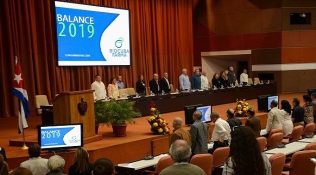 Asamblea de balance de BioCubaFarma, en el Palacio de las Convenciones, en La Habana, el 22 de febrero dde 2020. Foto: Marcelino Vázquez/ACN.