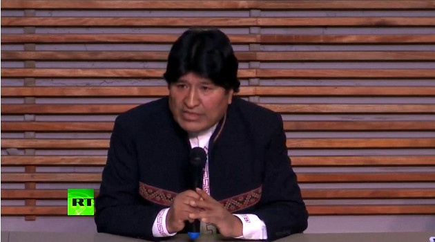 Evo Morales, presidente destituido de Bolivia, en la conferencia de prensa ofrecida hoy en la ciudad de Buenos Aires. /Foto: Captura de pantalla.