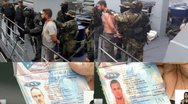 Traslado de los dos mercenarios de origen estadounidense detenidos por autoridades venezolanas tras frustrarles su plan golpista de incursión militar sobre Venezuela. /Foto: HispanTV