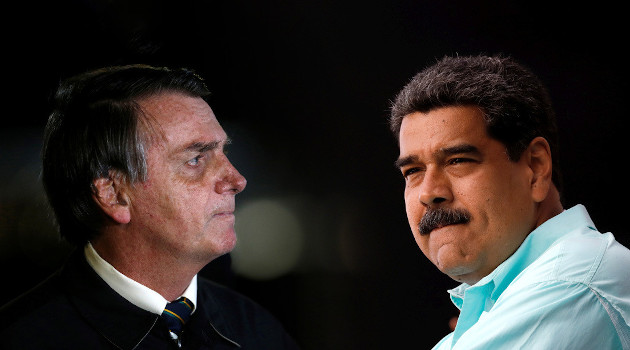 Presidentes de Brasil, Jair Bolsonaro, y de Venezuela, Nicolás Maduro. /Fotos: Adriano Machado y Carlos Garcia Rawlins / Reuters