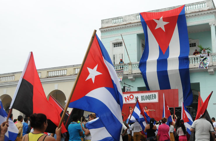 Durante la semana el pueblo de Cienfuegos ha condenado el bloqueo de los Estados Unidos contra Cuba./ Foto: Juan Carlos Dorado