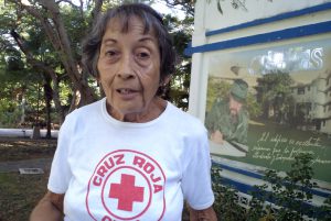 “Con 17 años entré a la Cruz Roja. Tengo 78 y no la he abandonado”, nos dice Milagros Pérez Morejón. /Foto: de la autora