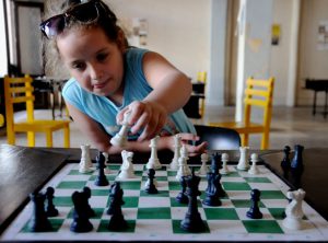Camila Morejón monarca del segundo tablero para niñas, a pesar de sus escasos seis añitos. Foto: Juan Carlos Dorado