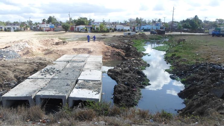 El proyecto se encuentra en la etapa de canalización de los pluviales en la zona. Foto: del autor