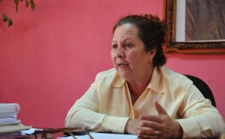 Minerva García Olivera, secretaria general de la CTC en Cienfuegos. /Foto: Magalys.