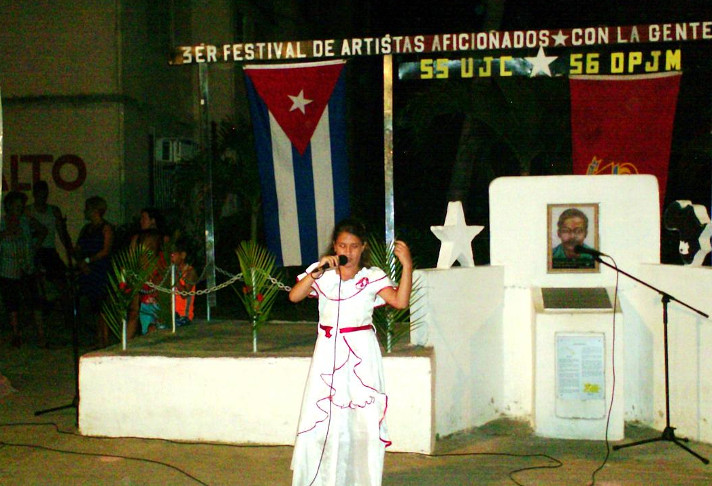 La interpretación de la pequeña Samanta Santiesteban deleitó a todos. /Foto: Mary