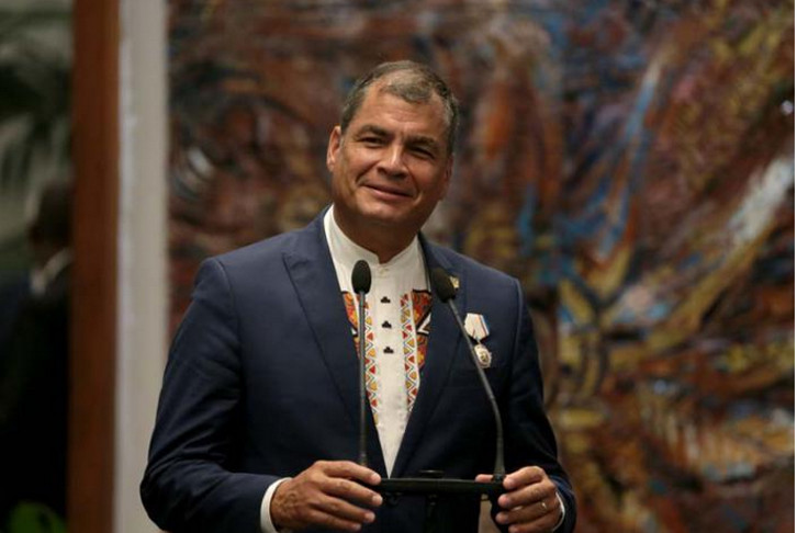 El líder ecuatoriano Rafael Correa Delgado agradeció la condecoración y dijo: “Me llevaré en el pecho la Orden que tiene el nombre del Apóstol, pero a Martí siempre lo he cargado en el corazón”. /Foto: Yaimí Ravelo (Granma)