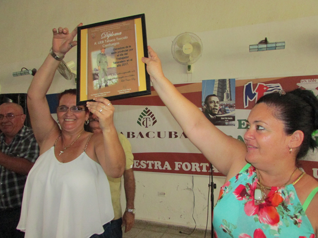 La Unidad Básica Económica Tabaco Torcido mereció la sede de la celebración en Cienfuegos por el Día del Trabajador Tabacalero. /Foto: Yuliet Sáez