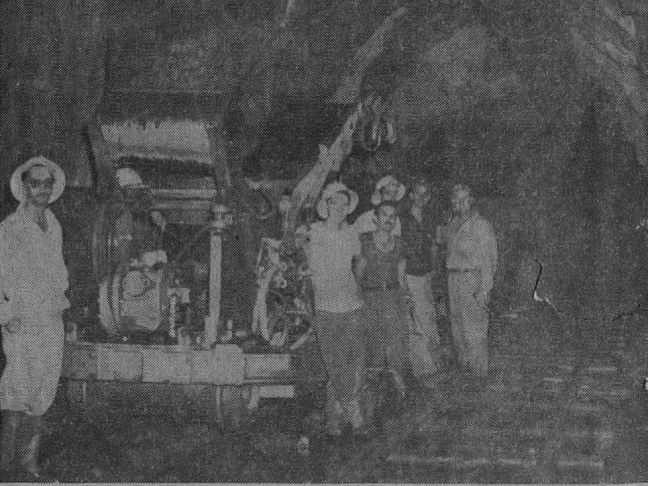 El 15 de agosto de 1957 se terminaron los túneles de la futura Central Hidroeléctrica del Hanabanilla
