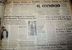 Los dos periódicos locales amanecieron el 2 de agosto de 1957 con sendos censores militares