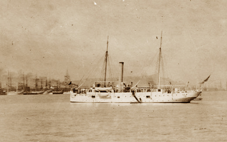 Al puerto de Cienfuegos entró en zafarrancho el pequeño acorazado Marietta, con dotación completa y armado de seis cañones de 102 milímetros y otros seis ligeros. /Foto: Archivo