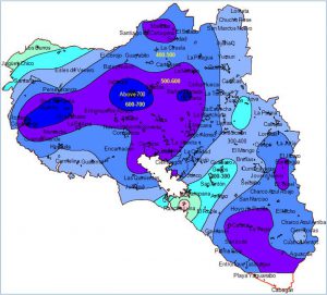 Infografía sobre el comportamiento de las lluvias los últimos 5 días.