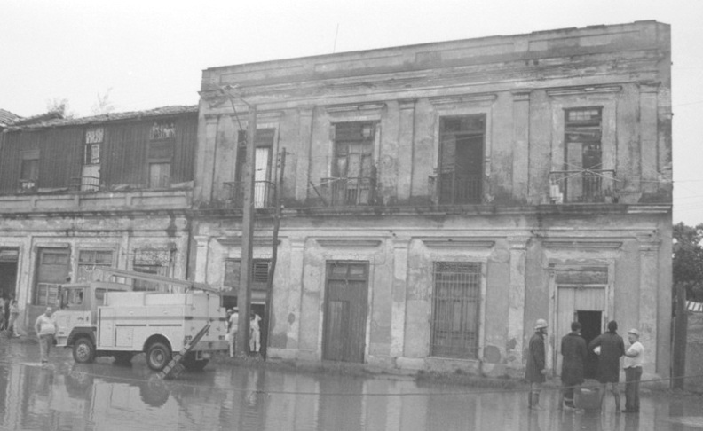 Lluvias de junio en Cienfuegos provocando grandes inundaciones.