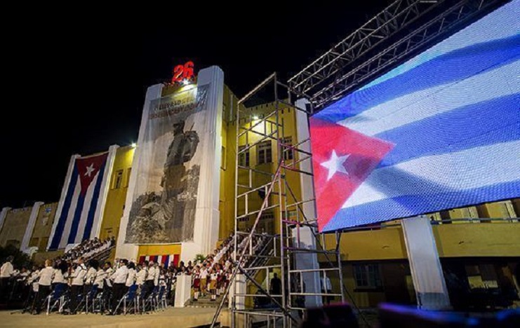 Acto político-cultural por el 26 de julio en Santiago de Cuba. Foto: Irene Pérez/ Cubadebate.
