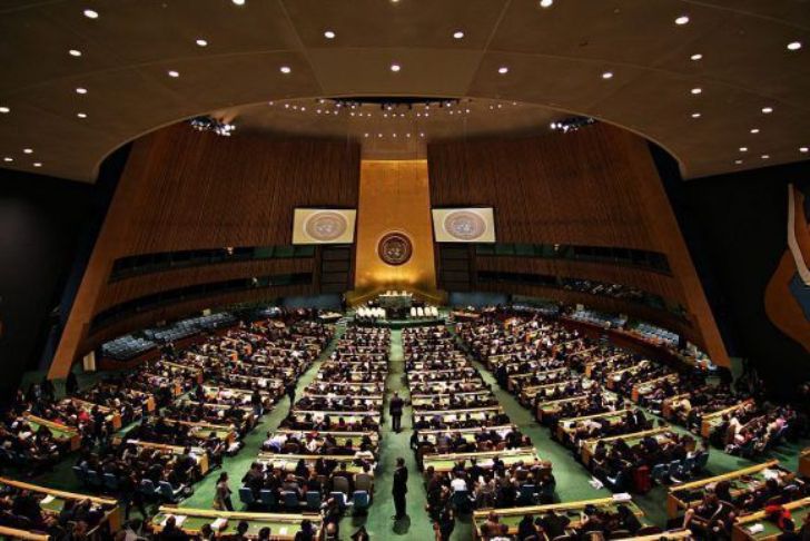 Sala de la Asamblea General de la ONU. /Foto: Archivo