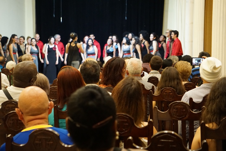 El concierto tuvo entre sus invitados a su homólogo Ensemble Vocal Luna./Foto: Raúl Izquierdo