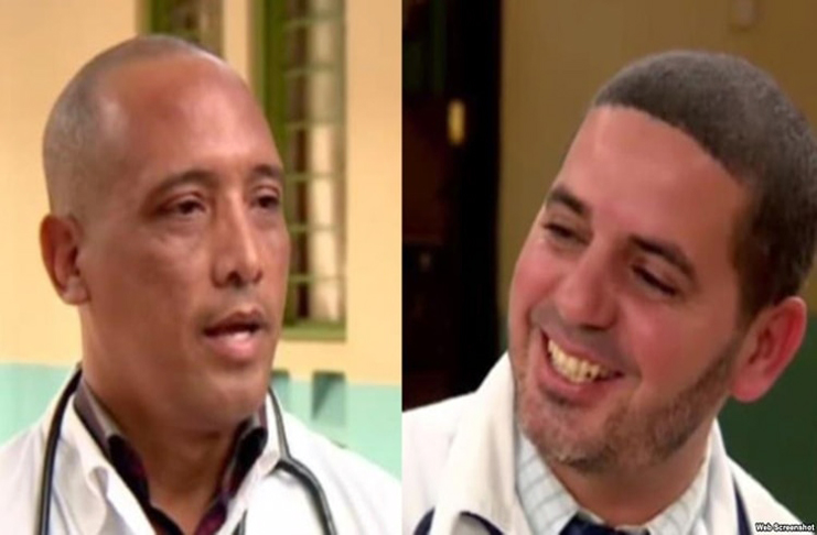 Doctores Assael Herrera Correa (izq.) y Landy Rodríguez Hernández, de Las Tunas y Villa Clara, respectivamente.