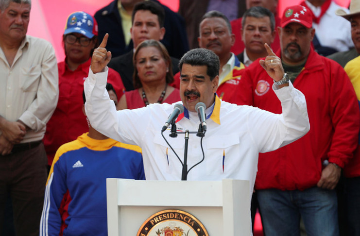 El presidente de Venezuela, Nicolás Maduro, habla durante un mitin en Caracas, el 20 de mayo de 2019. /Foto: Ivan Alvarado (Reuters)