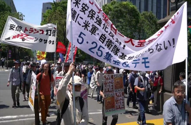 La presencia militar de Washington en Japón es otro tema crucial de la protesta de los nipones. /Foto: HispanTV