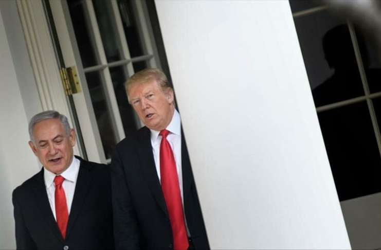 El presidente de EE.UU., Donald Trump, junto al premier israelí, Benjamín Netanyahu, en Washington, el 25 de marzo de 2019. /Foto: AFP
