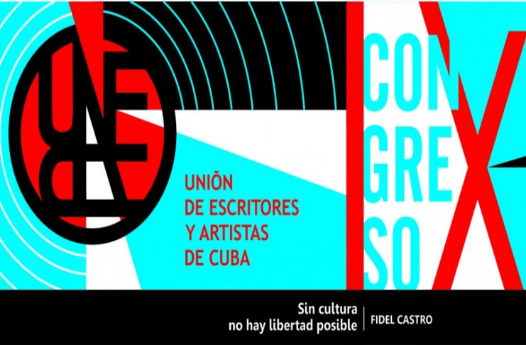 Imagen gráfica que preside el proceso del IX Congreso de los Escritores y Artistas cubanos.