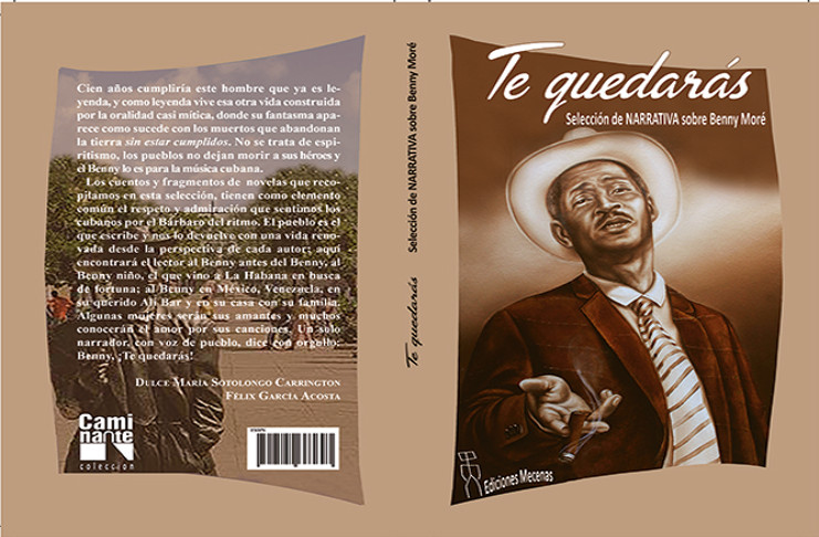 Diseño de cubierta de Te quedarás, próxima entrega de Ediciones Mecenas como homenaje al centenario de Benny Moré.