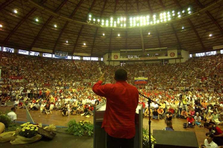 La voz liberadora de Hugo Chávez vibra como en aquel cierre de 2005 durante el XII Foro de Sao Paulo. /Foto: Prensa Latina