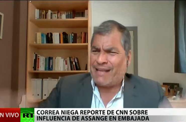 Correa reiteró que la CNN está haciendo un 'show' para lograr que la gente, "desde la más honesta, más bondadosa hasta la más acanallada", aplauda la condena del fundador de WikiLeaks. /Foto Captura de pantalla