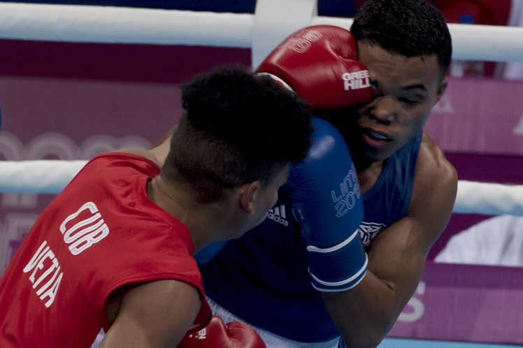 Al concluir el combate con el boricua Rivera, el espirituano Yosbany Veitía reiteró su aspiración de ganar por primera vez la corona continental, tras finalizar segundo en las citas de Guadalajara 2011 y Toronto 2015. /Foto: Prensa Latina