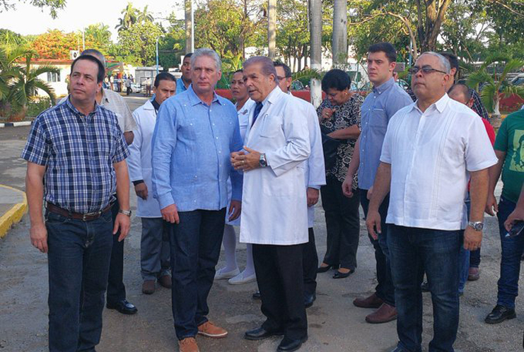 Díaz-Canel recorrió en la mañana de este jueves varios centros de la capital cubana. /Foto: Presidencia