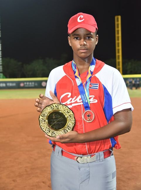 Christian en el equipo All Stars de la Copa Mundial de Béisbol Sub-12./ Foto: Yuhki Ohboshi