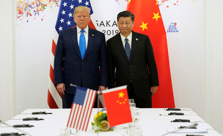 Los presidentes de EE.UU. y China, Donald Trump y Xi Jinping, en Osaka, Japón, el 29 de junio de 2019. /Foto: Kevin Lamarque
