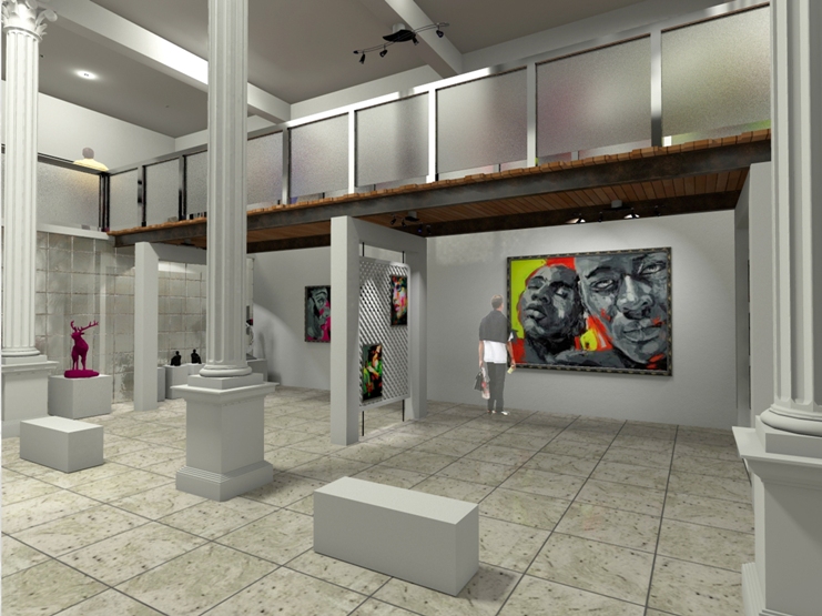 La Galería de Santa Isabel -inaugurada el miércoles 24 de julio- Es un espacio para el arte mayor./Imagen del proyecto concebido por Aníbal Barreras