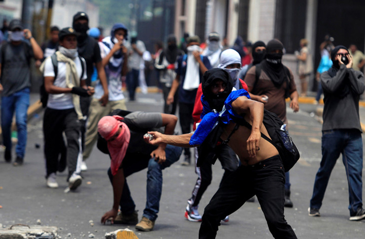 Protesta contra el presidente hondureño, Juan Orlando Hernández, en Tegucigalpa, Honduras, 6 de agosto de 2019. /Foto: Jorge Cabrera (Reuters)