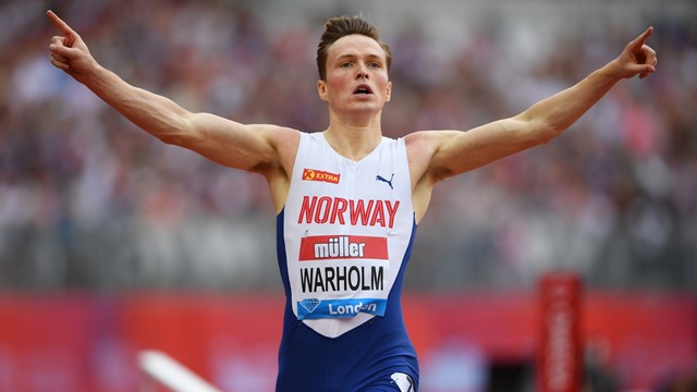 El noruego Warholm se llevó el éxito con registro de 46.92s. /Foto: Getty Images.