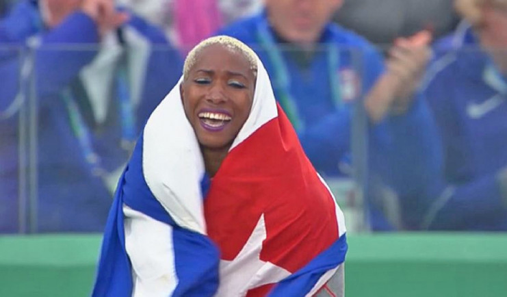 El título de Yarisley es el tercero que gana el atletismo cubano en Lima 2019. /Foto: TV