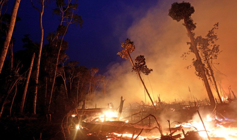 Incendio en una granja en Machadinho, estado de Rondonia, Brasil. 2 de septiembre de 2019. / Ricardo Moraes