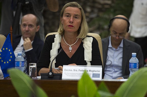 Federica Mogherini, alta representante para Asuntos Exteriores y Política de Seguridad de la Unión Europea. Foto: Irene Pérez/ Cubadebate.